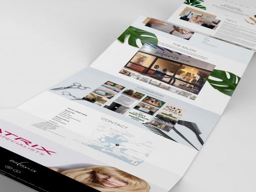 Zalanis Hair One Page Squarespace Website Design